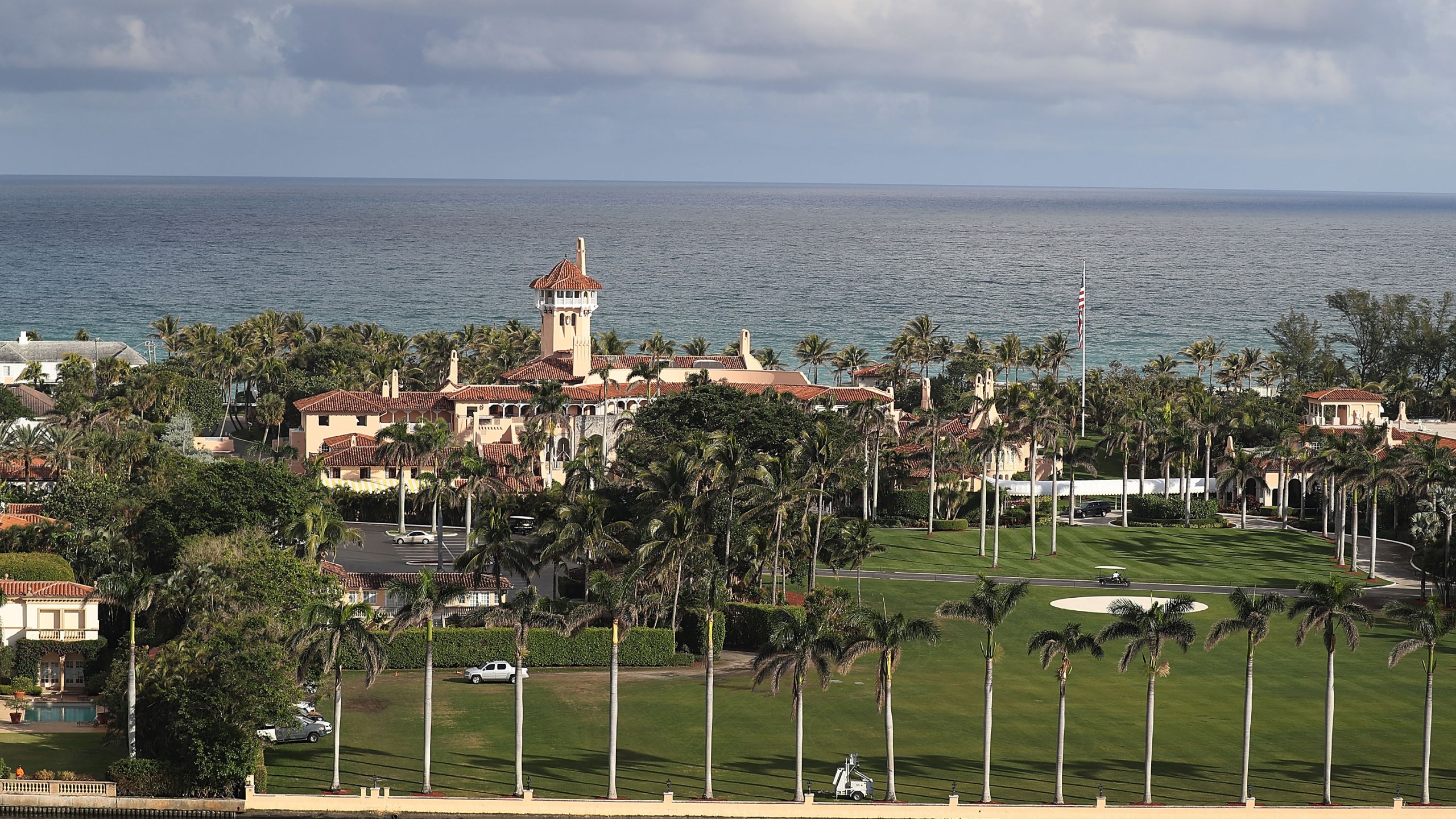 An aerial view of the Mar-a-Lago resort in Palm Beach, Florida, on January 11, 2018. (Credit: Joe Raedle/Getty Images)