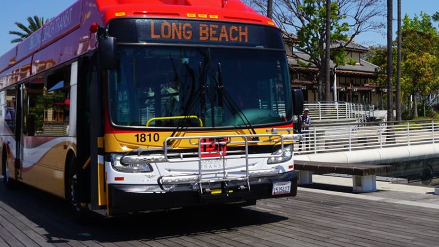 A Long Beach Transit bus is seen in a photo posted to the agency's Facebook page in June 2018.