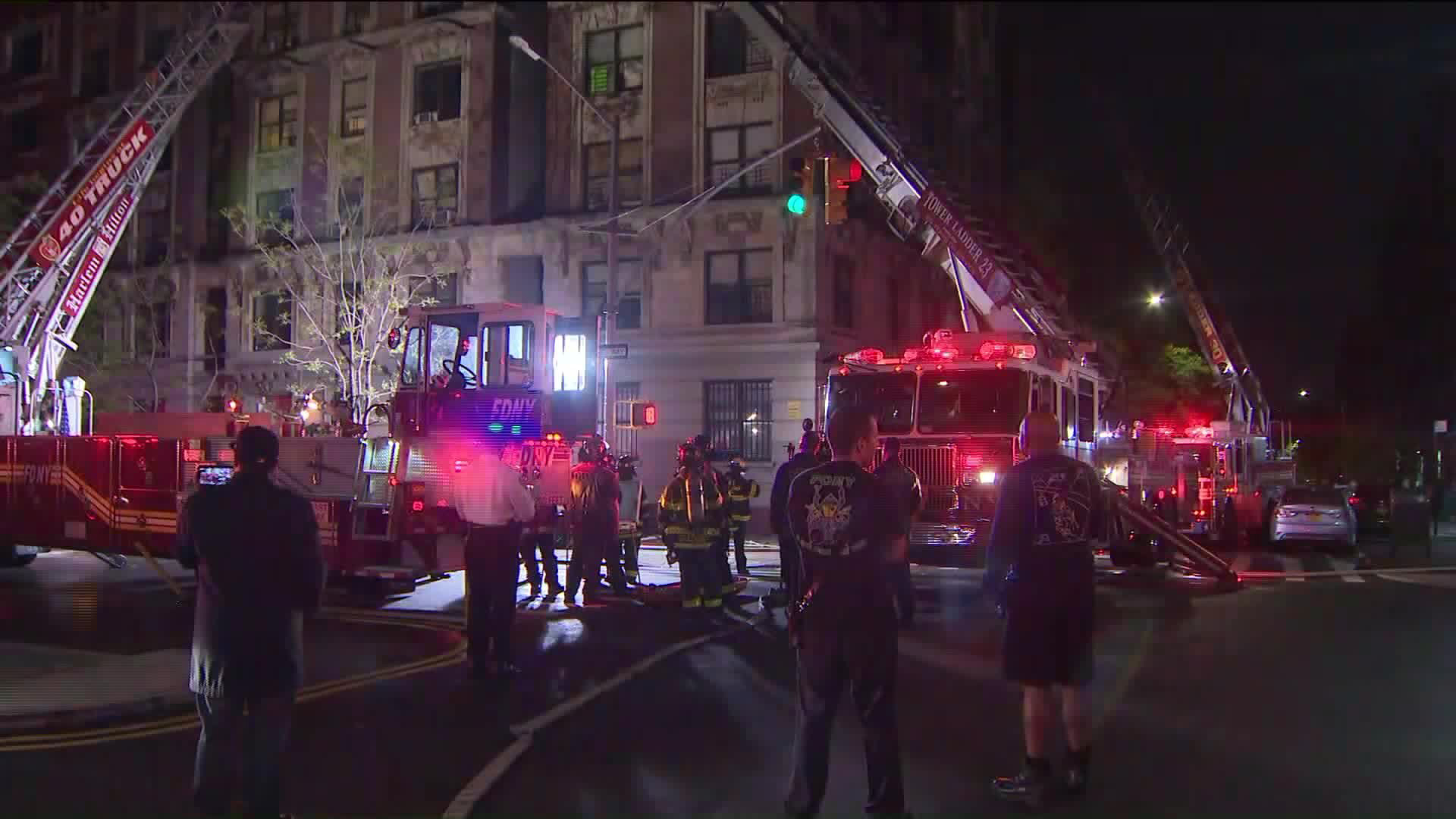 Two adults and four children were killed in a Harlem apartment fire, police said. (Credit: WPIX)