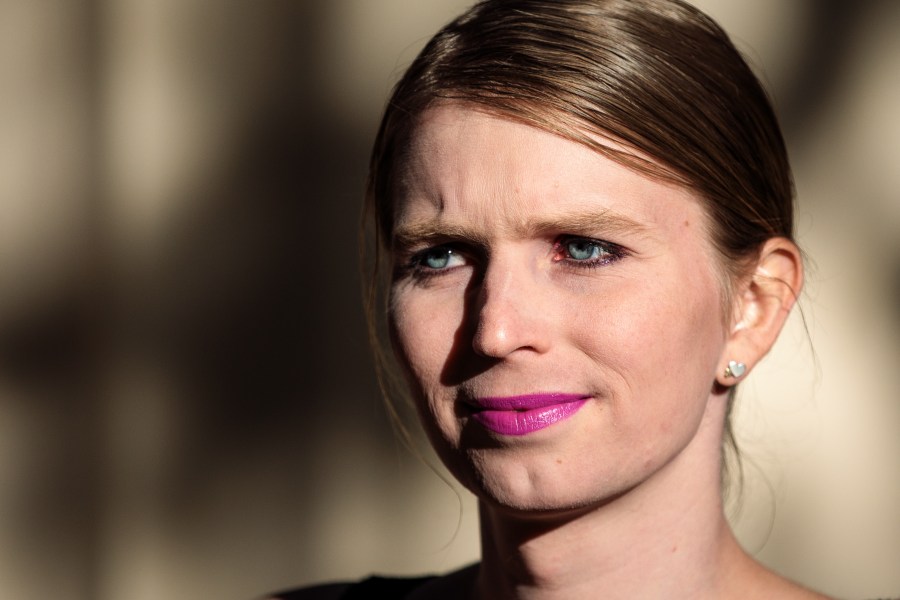 Former American soldier and whistleblower Chelsea Manning appears outside the Institute Of Contemporary Arts ahead of a Q&A event on Oct. 1, 2018 in London, England. (Credit: Jack Taylor/Getty Images)