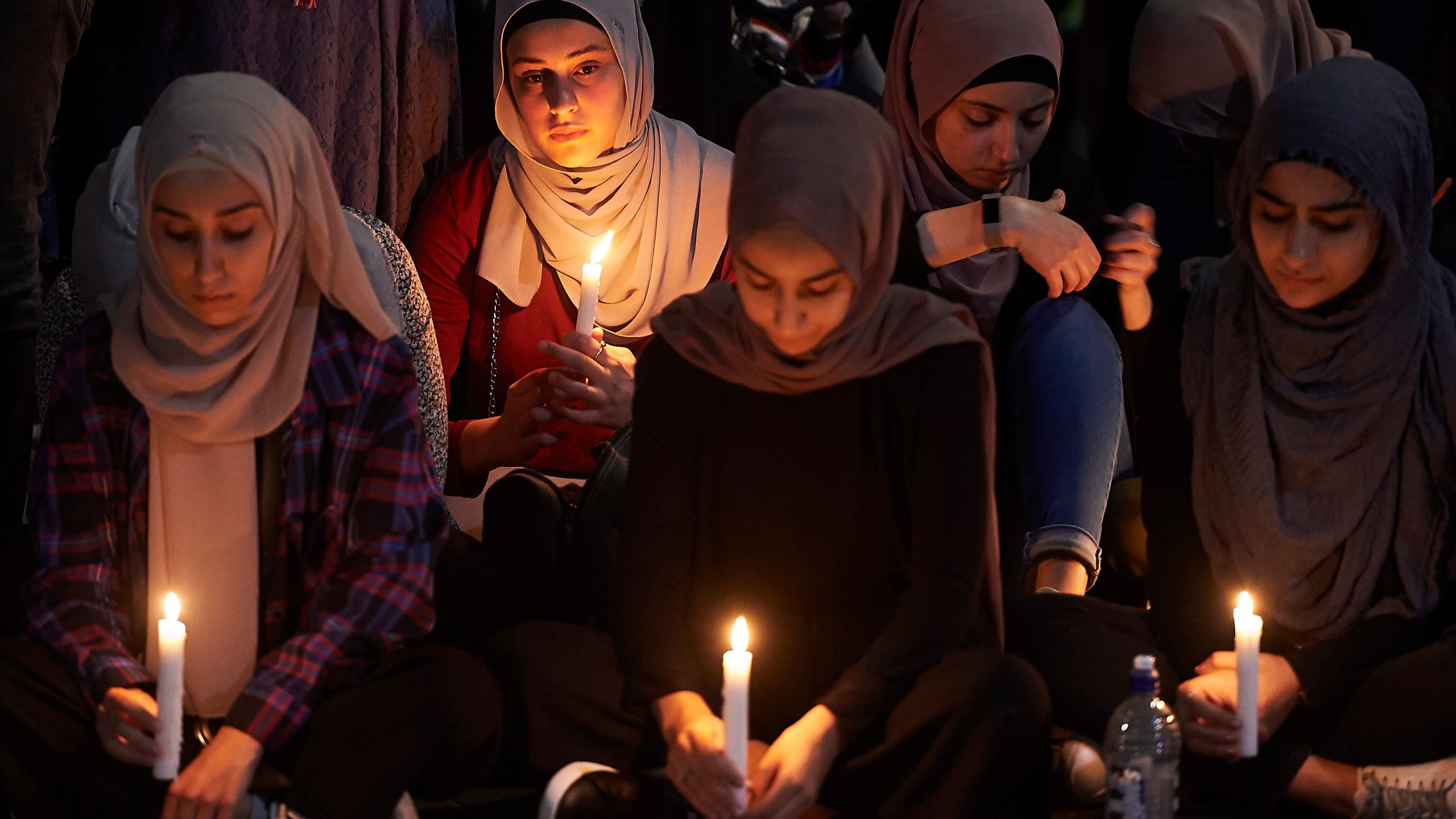 A Candelit Prayer is held outside the State Library of Victoria on March 16, 2019 in Melbourne, Australia. (Credit: Jaimi Chisholm/Getty Images)