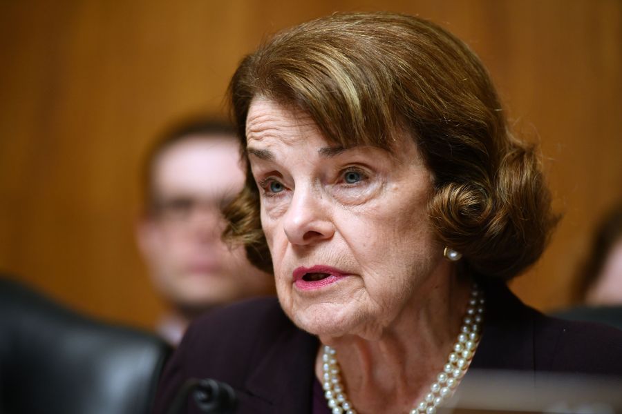 Sen. Dianne Feinstein speaks as Attorney General William Barr prepares to testify before the Senate Judiciary Committee on the Mueller report on May 1, 2019. (Credit: Mandel Ngan / AFP / Getty Images)