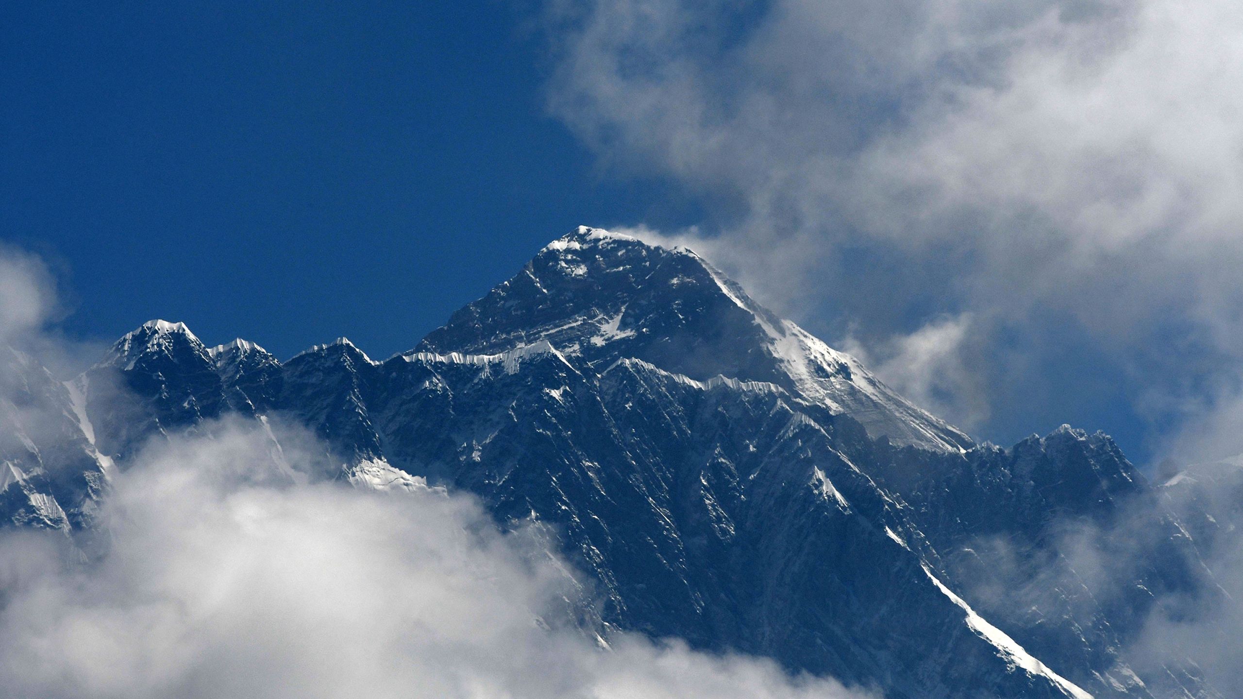 Mount Everest is seen northeast of Kathmandu on May 27, 2019. (Credit: Prakash Mathema / AFP / Getty Images)