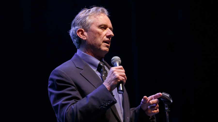 Robert F. Kennedy, Jr. speaks on stage at the Keep It Clean To Benefit Waterkeeper Alliance Live Earth Day Comedy Benefit on April 22, 2015 in Los Angeles, California. (Credit: Rich Polk/Getty Images for Waterkeeper Alliance)