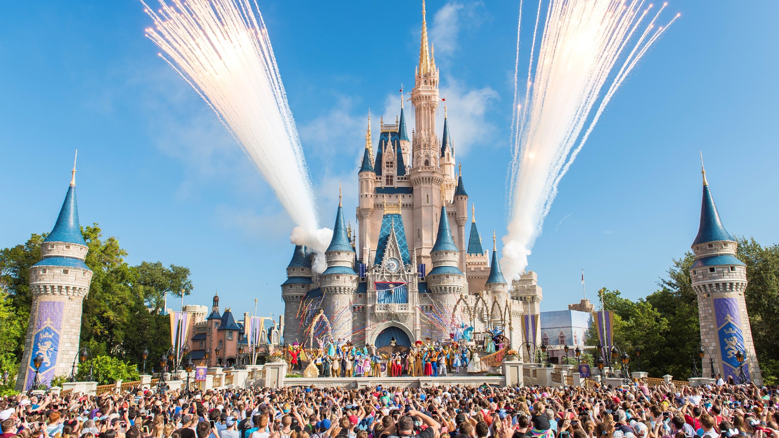 Walt Disney World Resort is seen during an anniversary celebration on Oct. 1, 2016, in Lake Buena Vista, Florida. (Credit: Jacqueline Nell/Disneyland Resort via Getty Images)