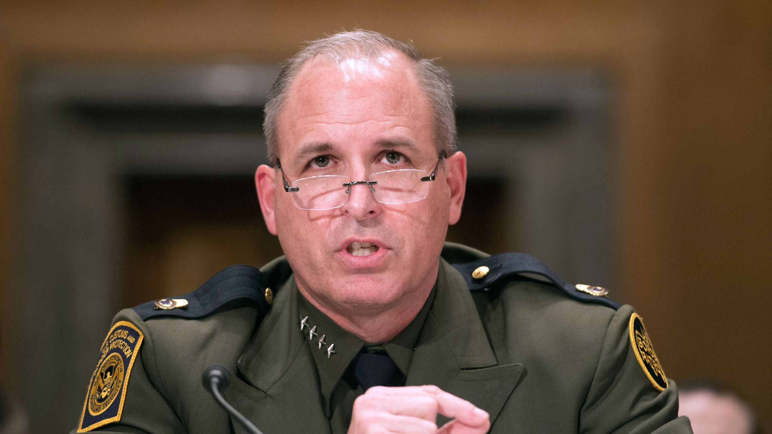 Mark Morgan testifies at a Senate Homeland Security and Governmental Affairs Committee hearing in Washington, D.C., on Nov. 30, 2016. (Credit: NICHOLAS KAMM/AFP/Getty Images)