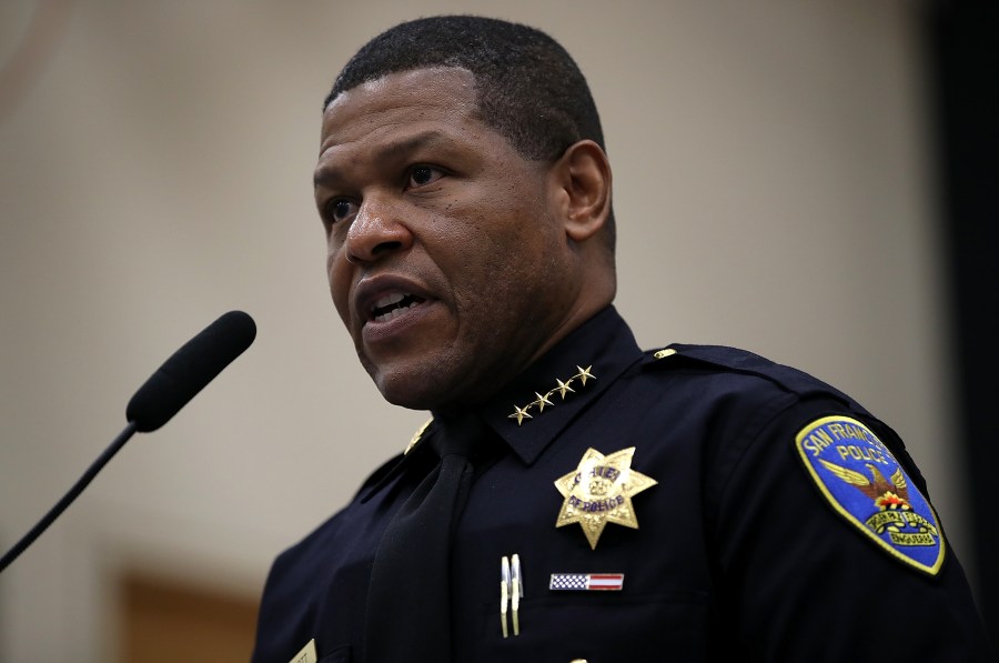 San Francisco Police Chief Bill Scott speaks during a news conference at the San Francisco Police Academy on May 15, 2018, in San Francisco. (Credit: Justin Sullivan/Getty Images)