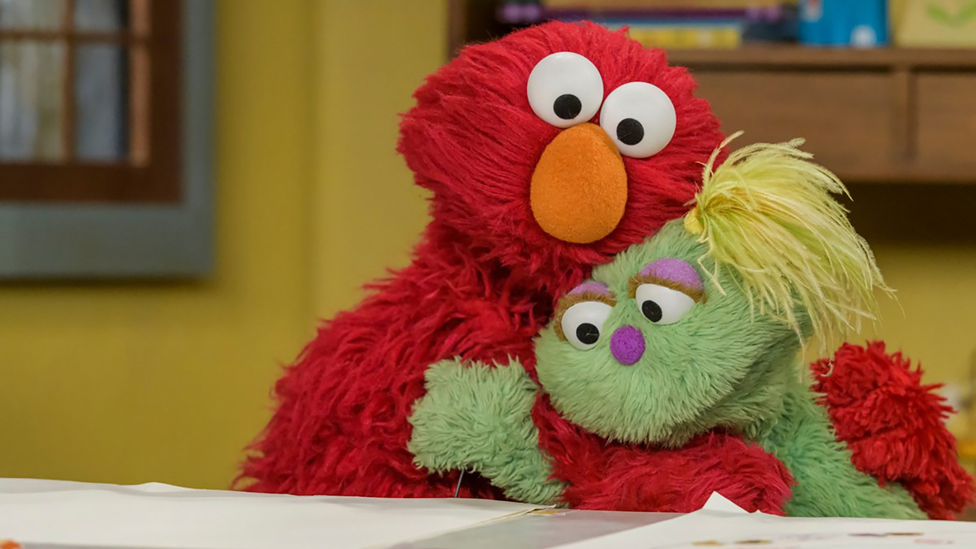 "Sesame Street" has introduced Karli, a Muppet who is in foster care. (Credit: Sesame Street)