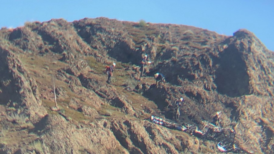 A search and rescue team responds to a crash site where a singe-engine plane went down, killing a pilot from Solvang, May 16, 2019. (Credit: Santa Barbara County Sheriff's Office)