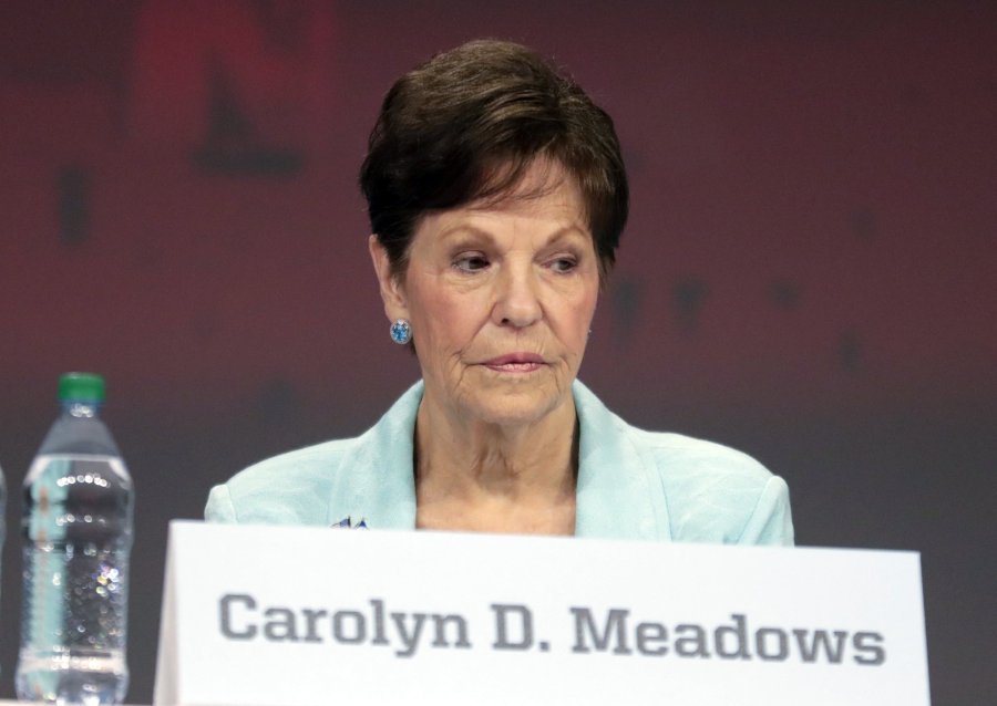 This April 27, 2019, photo obtained by CNN shows Carolyn Meadows at the National Rifle Association's annual meeting of members in Indianapolis.