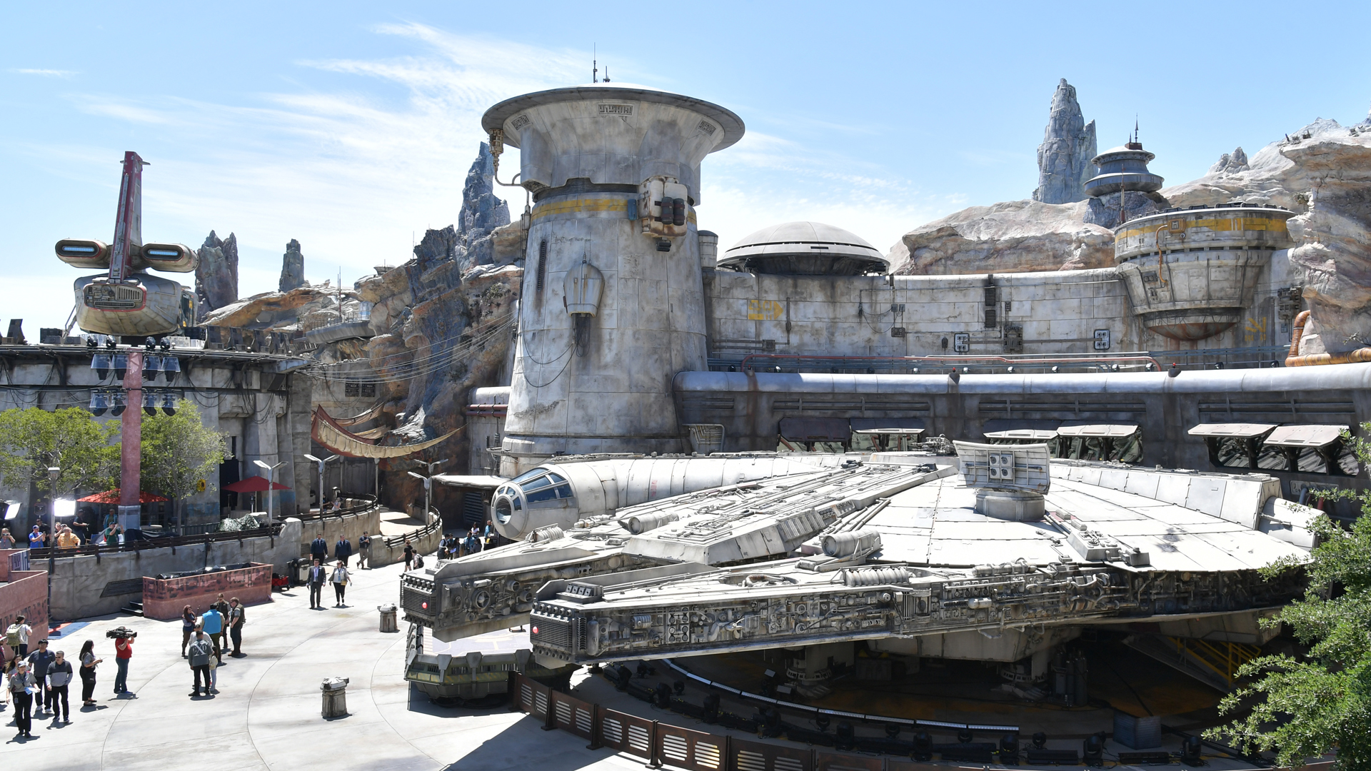 The Millennium Falcon ride in Disneyland's Star Wars: Galaxy's Edge is seen on May 29, 2019. (Credit: Amy Sussman/Getty Images)