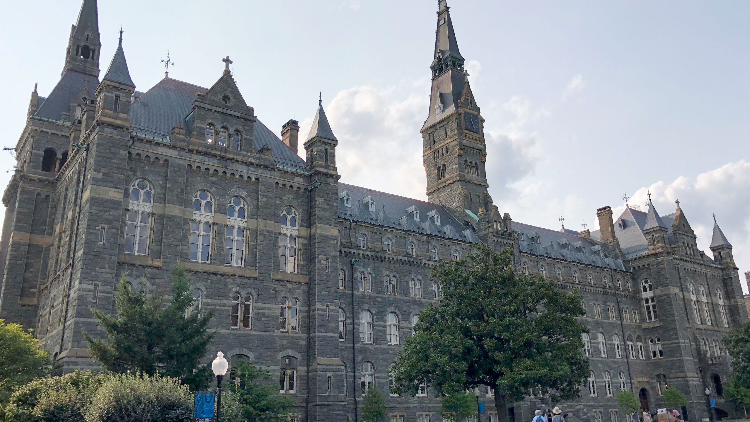 View of Georgetown University campus in the Georgetown neighborhood of Washington, D.C. on August 19, 2018. (Credit: DANIEL SLIM/AFP/Getty Images)