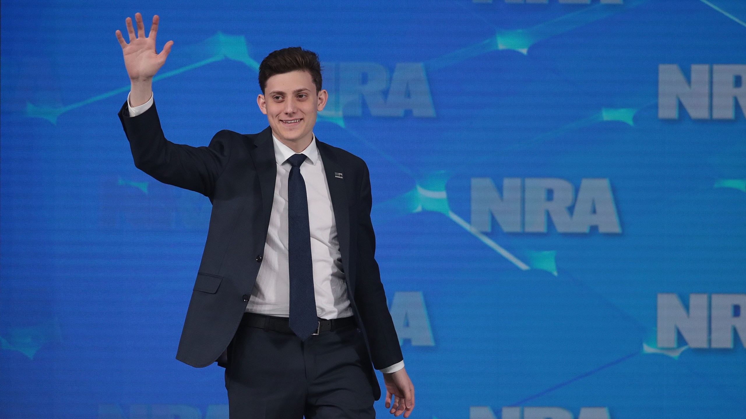 Kyle Kashuv, a Marjory Stoneman Douglas High School student speaks during the NRA-ILA Leadership Forum at the 148th NRA Annual Meetings & Exhibits on April 26, 2019, in Indianapolis, Indiana. (Credit: Scott Olson/Getty Images)