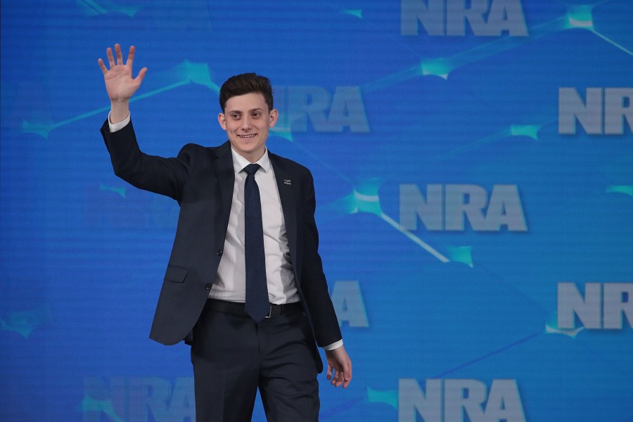 Kyle Kashuv, a Marjory Stoneman Douglas High School student speaks during the NRA-ILA Leadership Forum at the 148th NRA Annual Meetings & Exhibits on April 26, 2019, in Indianapolis, Indiana. (Credit: Scott Olson/Getty Images)