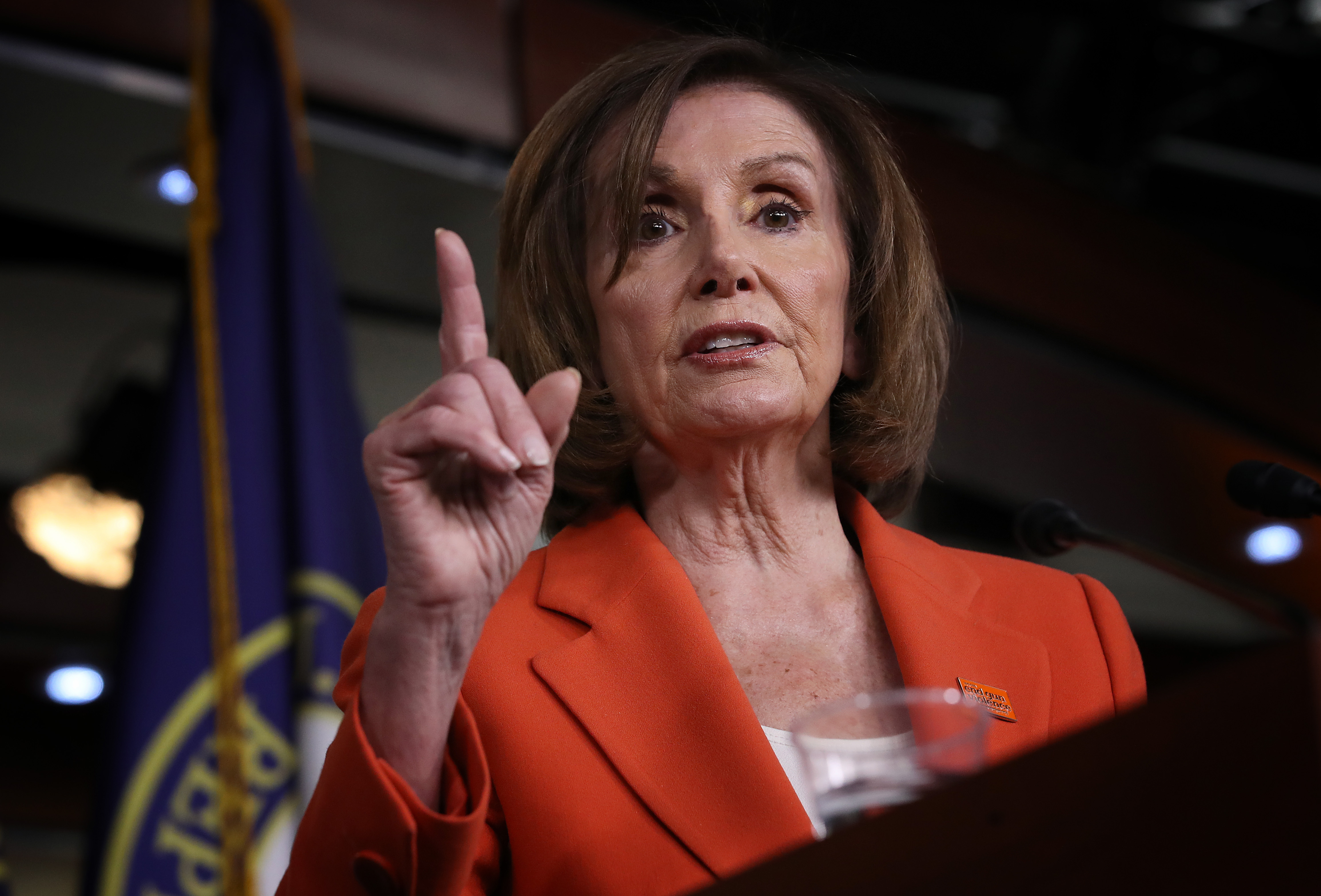 U.S. Speaker of the House Nancy Pelosi (D-CA) answers questions during her weekly news conference at the U.S. Capitol June 5, 2019 in Washington, DC. (Credit: Win McNamee/Getty Images)