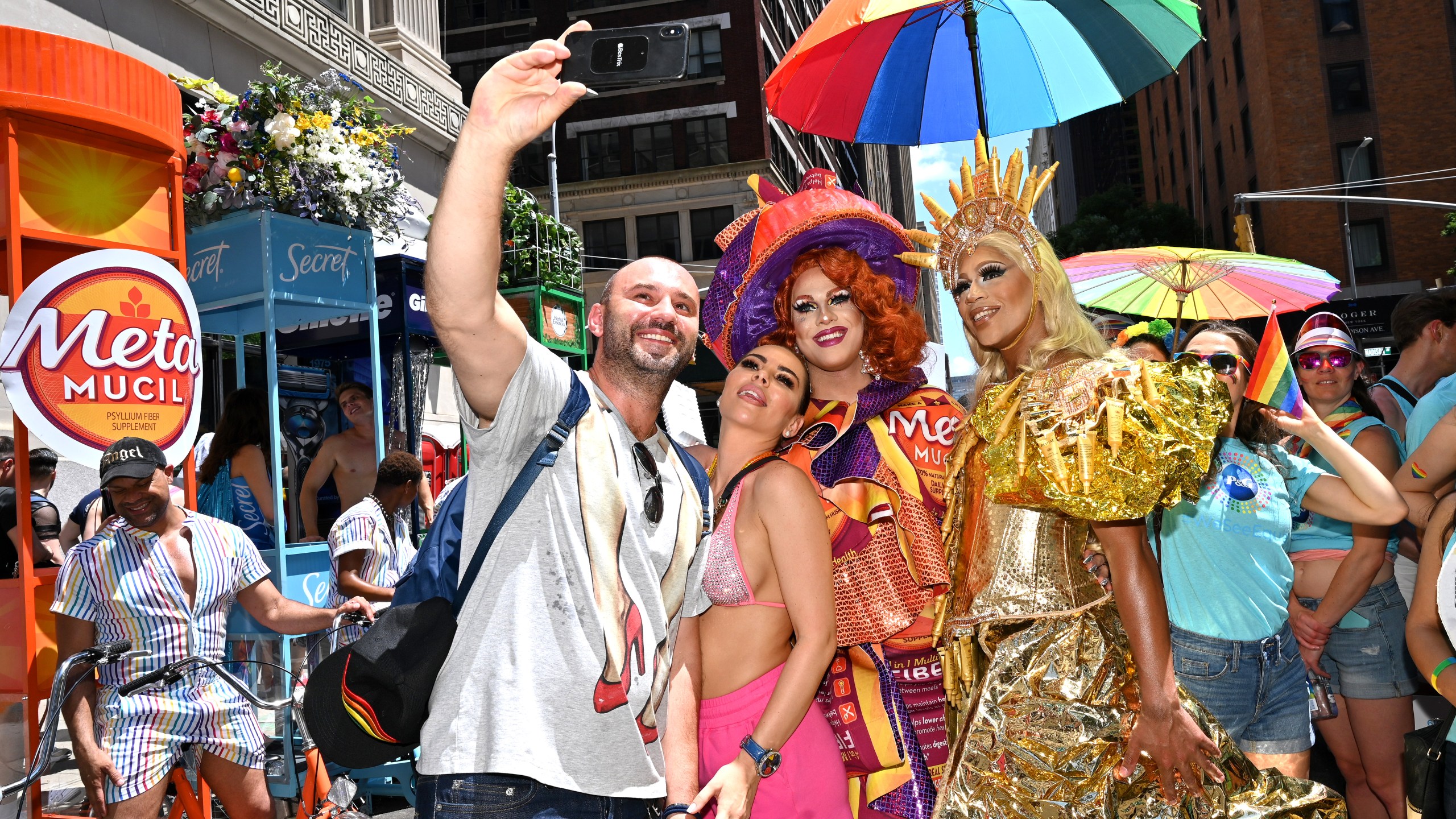 Procter & Gamble celebrates Pride with branded trikes and employees in the World Pride Parade on June 30, 2019, in New York City. (Credit: Bryan Bedder/Getty Images for P&G)