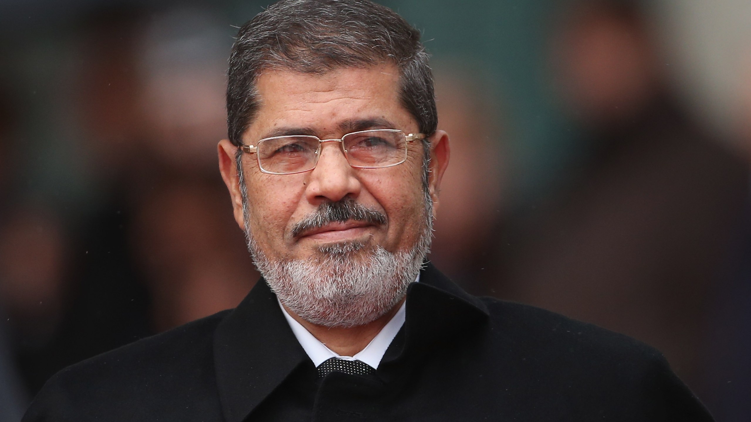 Egyptian President Mohamed Morsi arrives at the Chancellery to meet with German Chancellor Angela Merkel on January 30, 2013 in Berlin, Germany. (Credit: Sean Gallup/Getty Images)