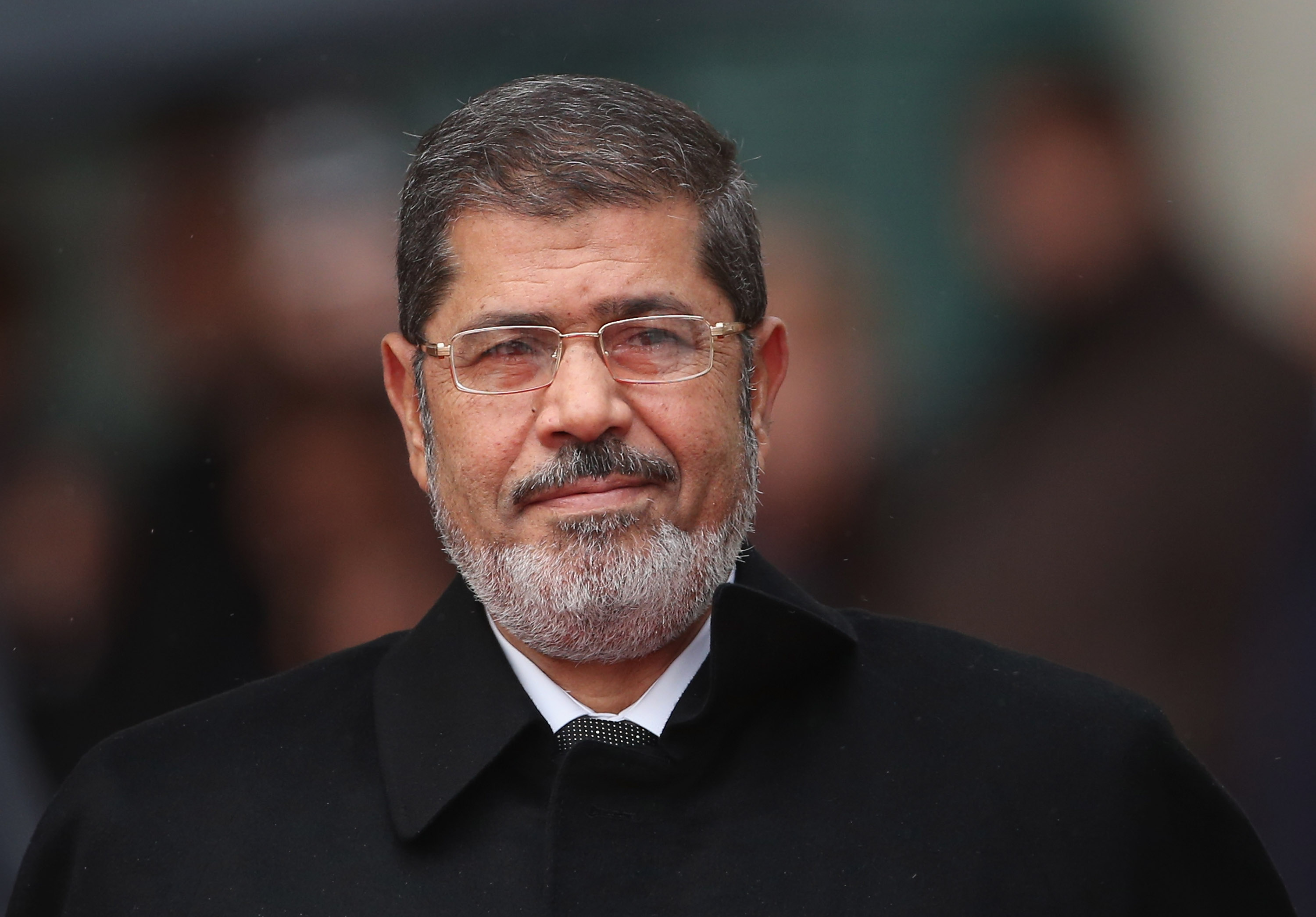 Egyptian President Mohamed Morsi arrives at the Chancellery to meet with German Chancellor Angela Merkel on January 30, 2013 in Berlin, Germany. (Credit: Sean Gallup/Getty Images)