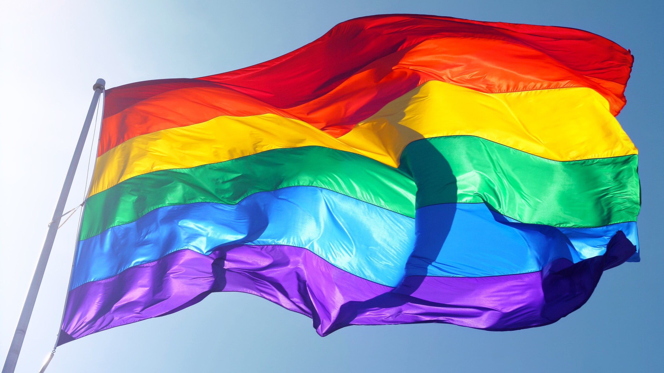 A rainbow flag is seen in a file photo. (Credit: Getty Images)