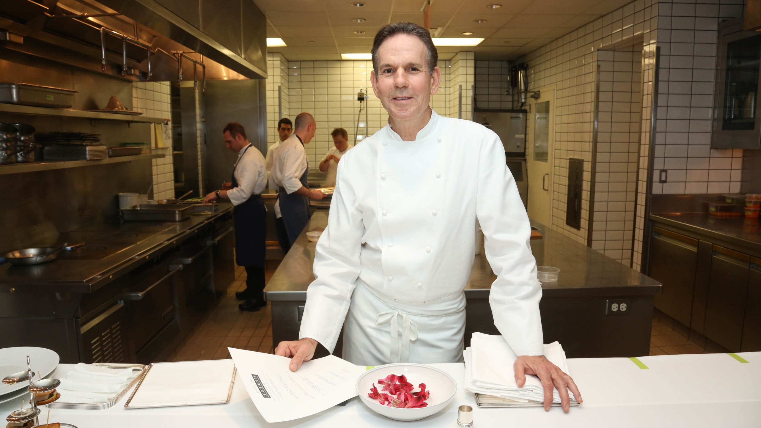 Chef Thomas Keller poses for a portrait at Starwood Preferred Guest's Gourmet Experience of a Lifetime with Chef Thomas Keller at Per Se for Luck SPG Members, Courtesy Of SPG Moments on May 3, 2014, in New York City. (Credit: Rob Kim/Getty Images for Starwood Preferred Guest)