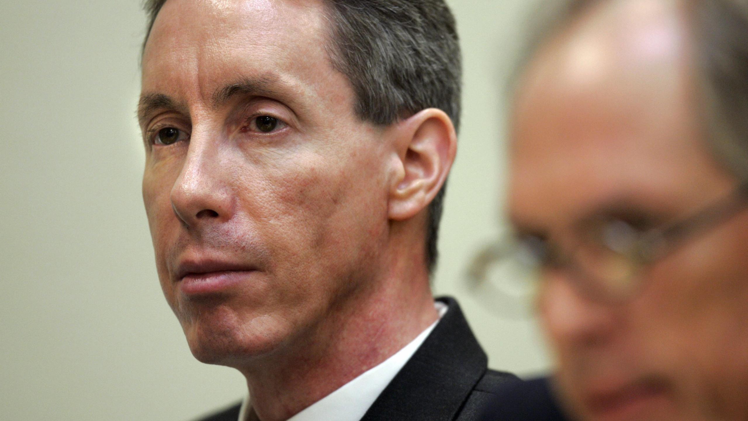 Warren Jeffs watches the proceedings during his trial on September 18, 2007, in St. George, Utah. (CREDIT: POOL/AFP/Getty Images)