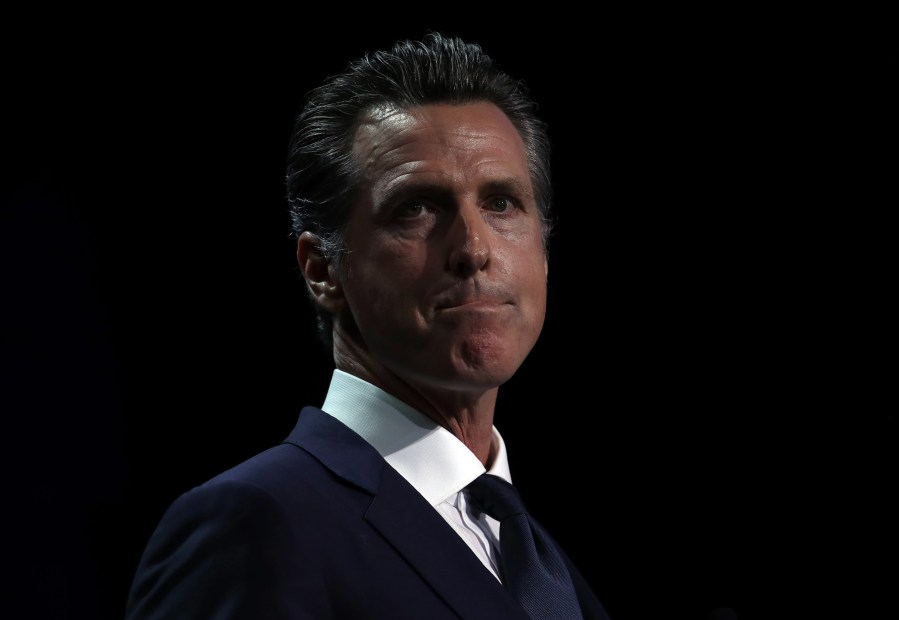 Gov. Gavin Newsom speaks during the California Democratic Party State Convention in San Francisco on June 1, 2019. (Credit: Justin Sullivan / Getty Images)