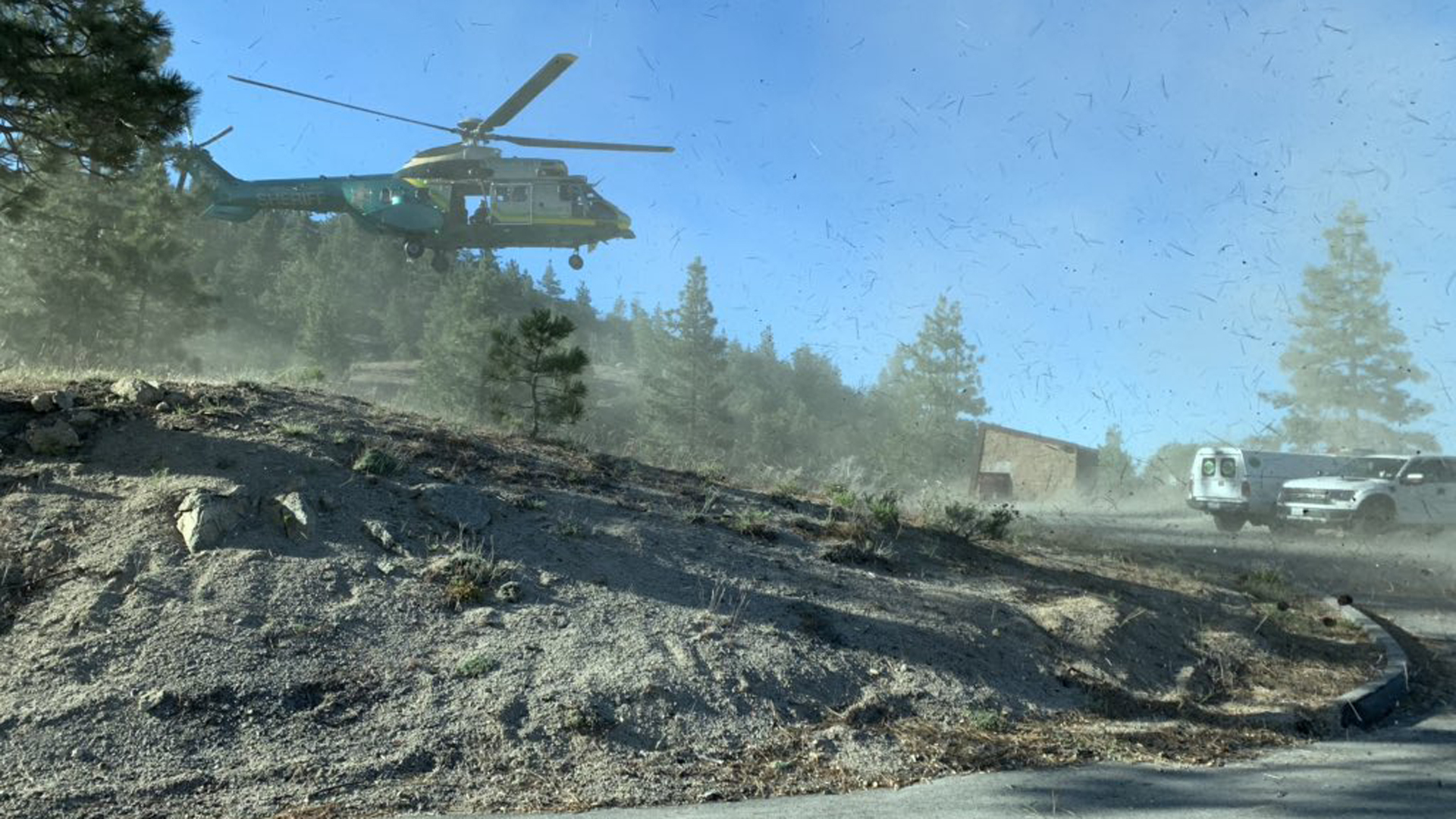 Authorities searched on June 23, 2019, for a missing 73-year-old hiker who became separated from his group near Mt. Waterman in the Angeles National Forest the day before. (Credit: Los Angeles County Sheriff's Department)