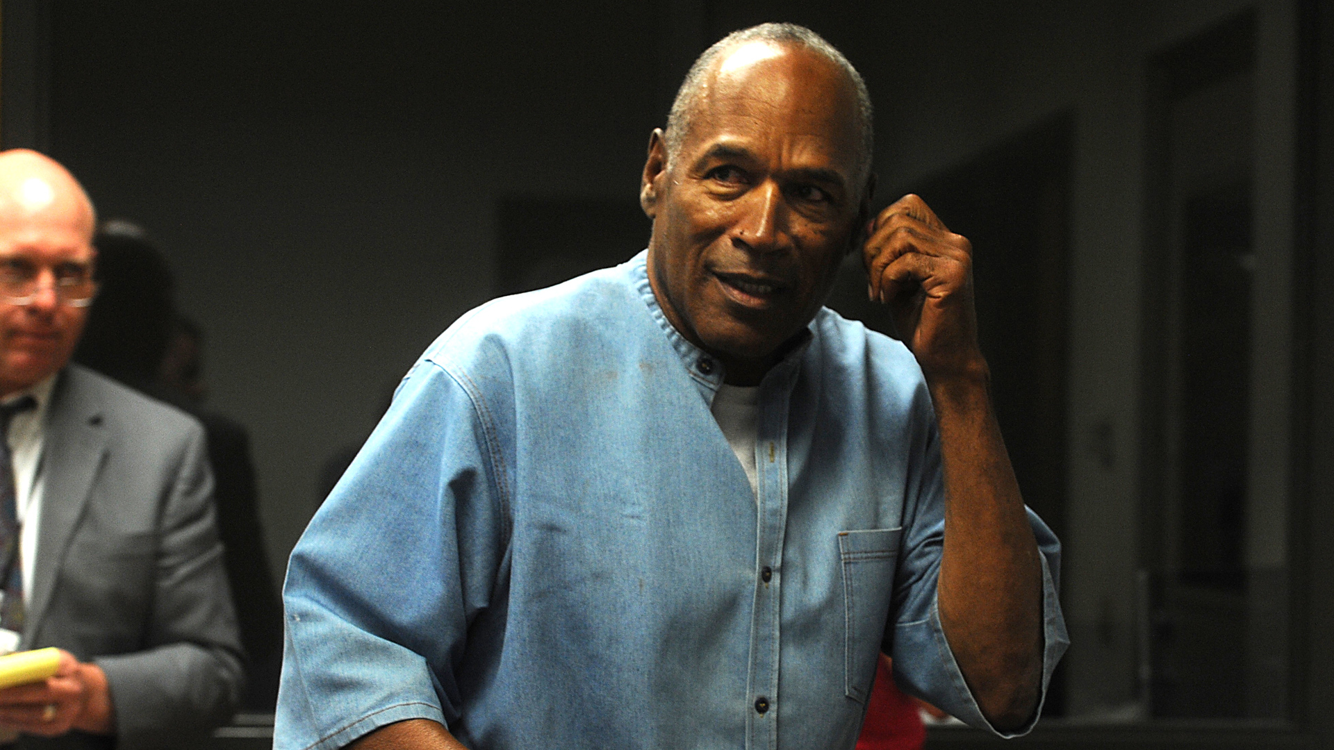 O.J. Simpson is granted parole during a hearing at Lovelock Correctional Center July 20, 2017 in Lovelock, Nevada. (Credit: Jason Bean-Pool/Getty Images)