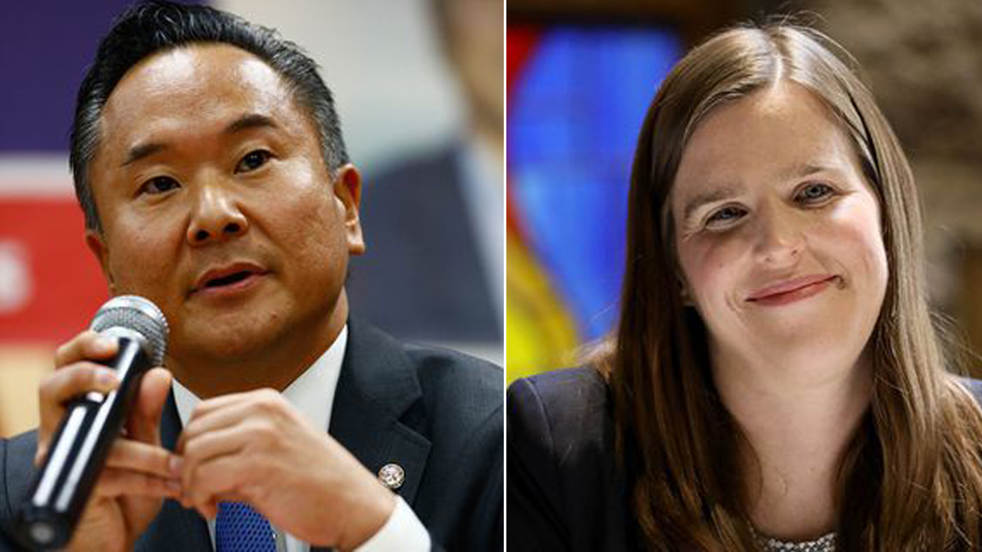 John Lee, left, will face Loraine Lundquist in a runoff. (Credit: Los Angeles Times)