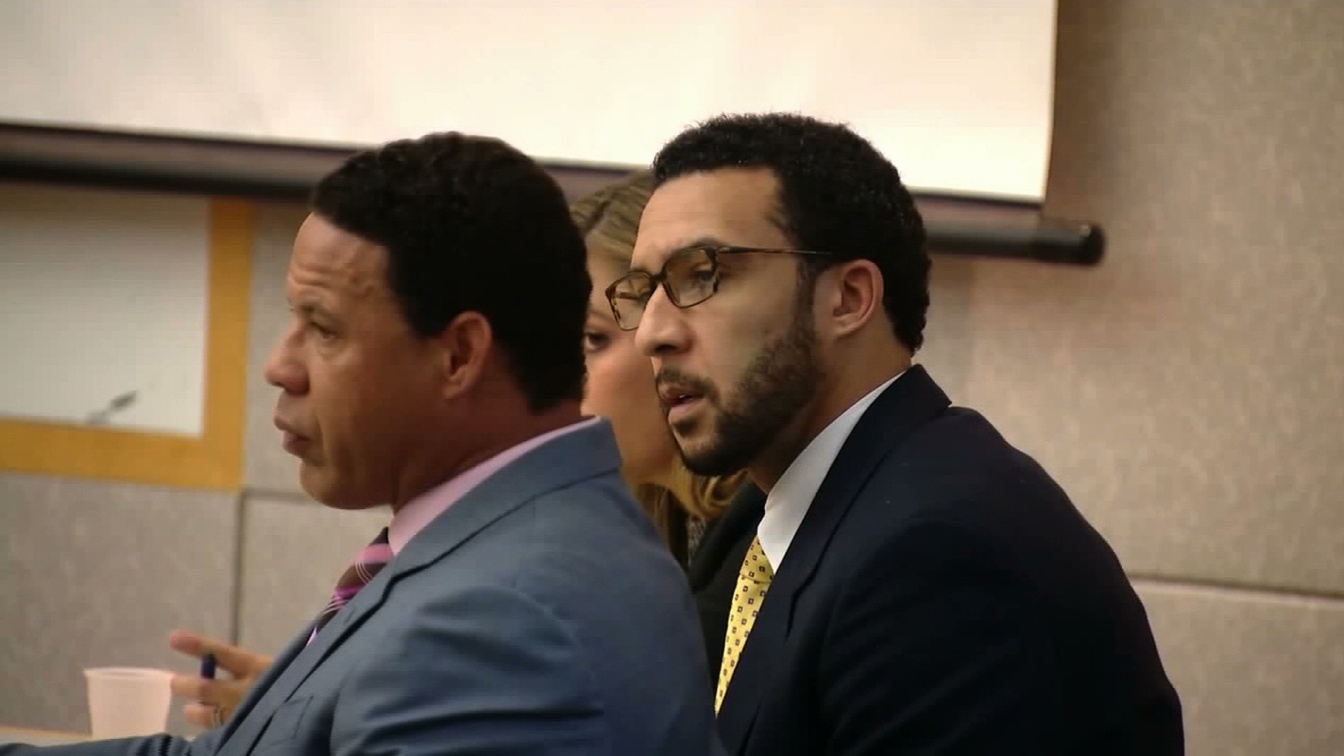 Kellen Winslow Jr. is seen in a San Diego County courtroom as verdicts are read in his rape trial on June 10, 2019. (Credit: CNN)