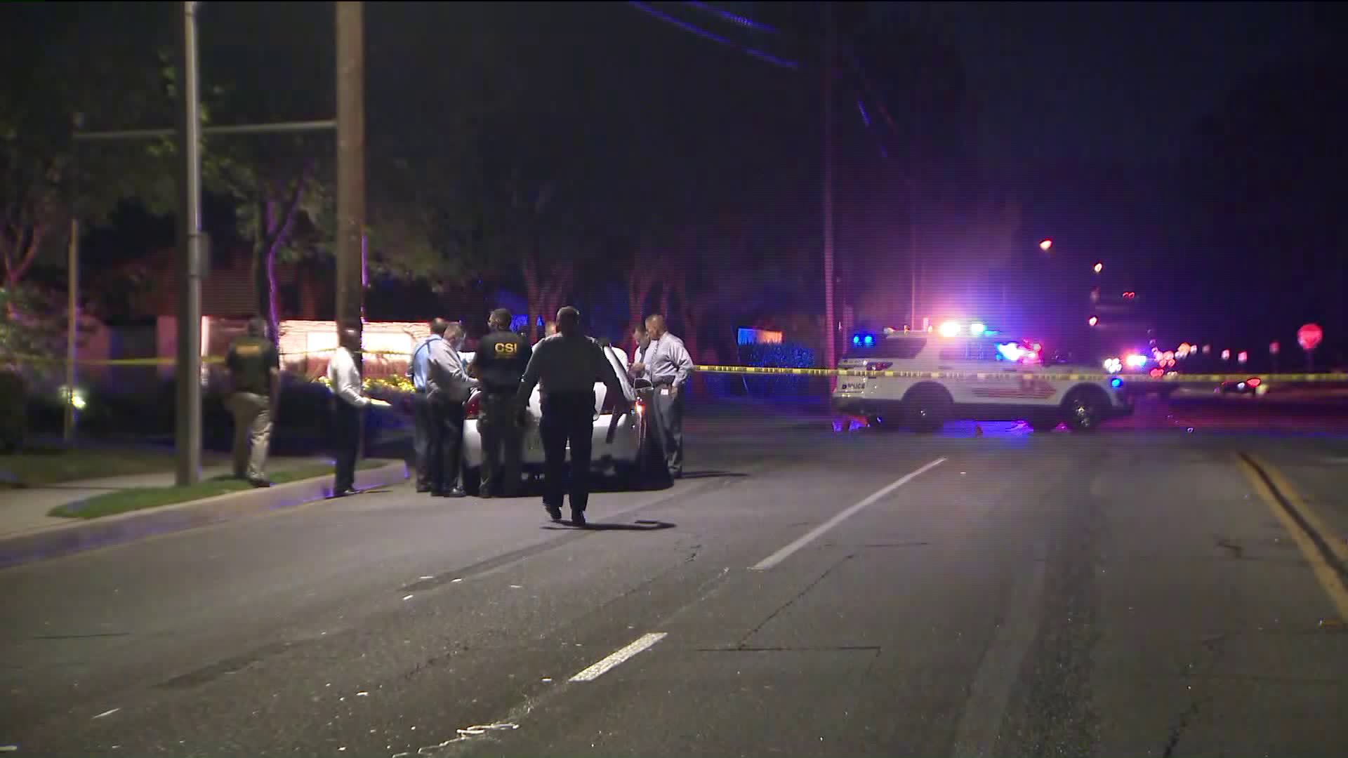 Deputies investigate in the area of Descanso and Pipeline avenues in Chino Hills following a deputy-involved shooting on July 16, 2019. (Credit: KTLA)