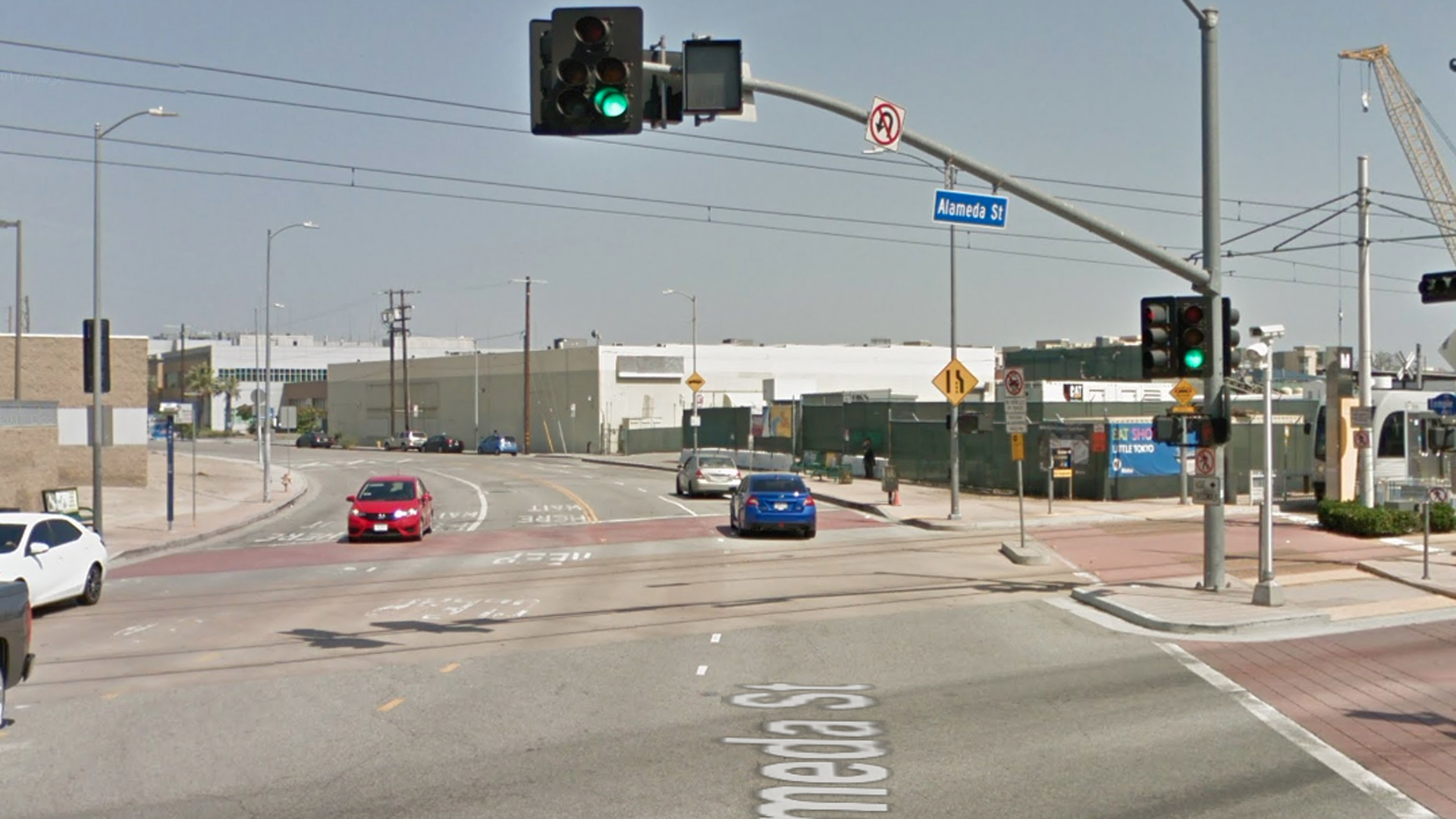 The 400 block of East Temple Street in downtown Los Angeles, as pictured in a Google Street View image in June of 2017.