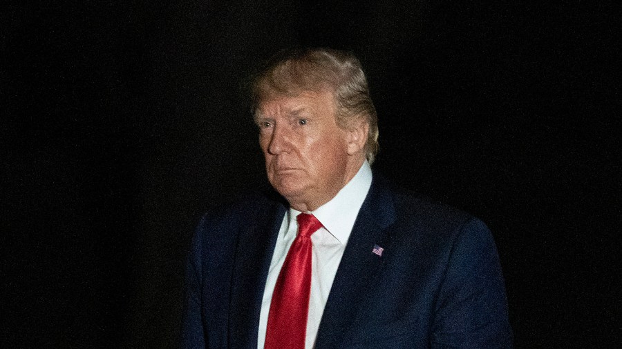 U.S. President Donald Trump walks off Marine One on July 17, 2019, in Washington, D.C. (Credit: Tasos Katopodis/Getty Images)