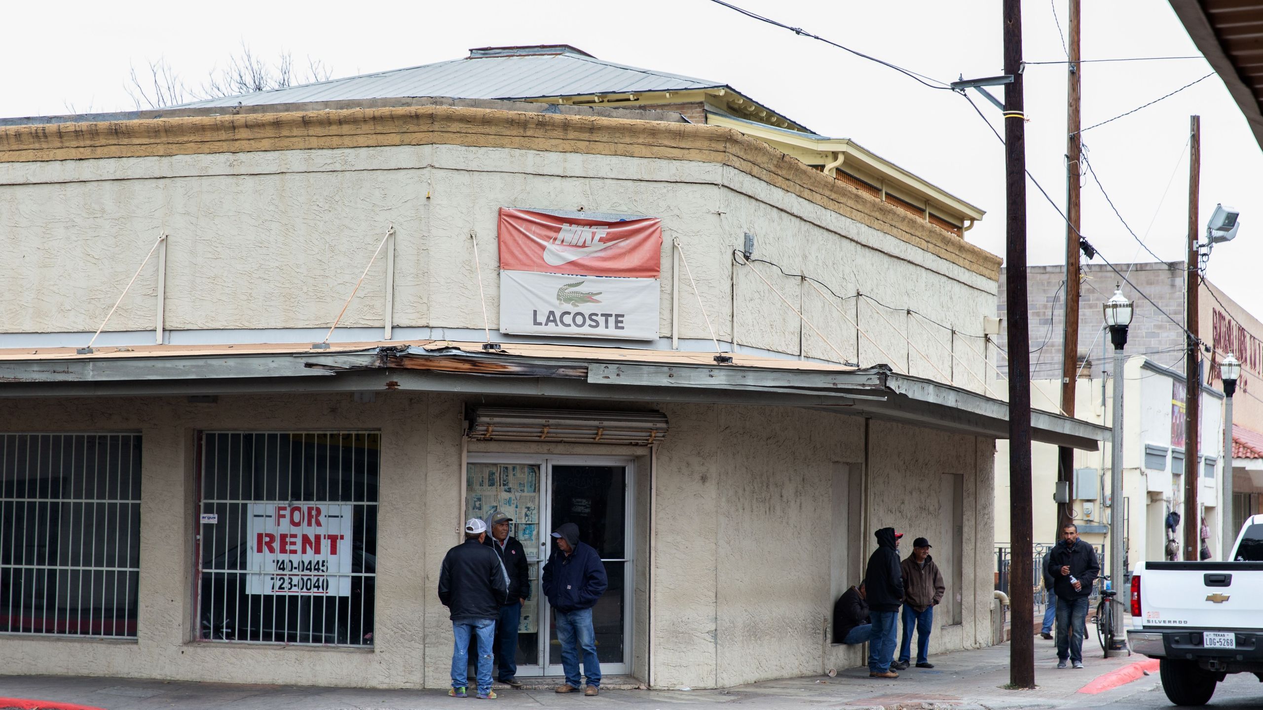 This picture shows a closed storefront in Laredo, Texas, on Jan. 14, 2019. Thousands of people cross back and forth every day, in cars or on foot, between Laredo, Texas and its sister city, Nuevo Laredo, in the Mexican state of Tamaulipas.(Credit: SUZANNE CORDEIRO/AFP/Getty Images)