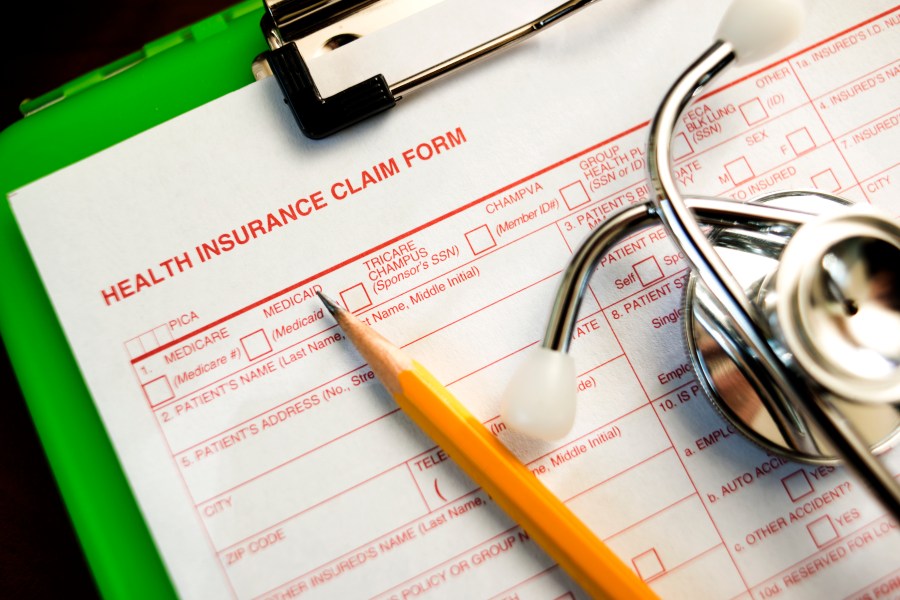 A health insurance claim form is seen in this undated photo. (Credit: Getty Images)