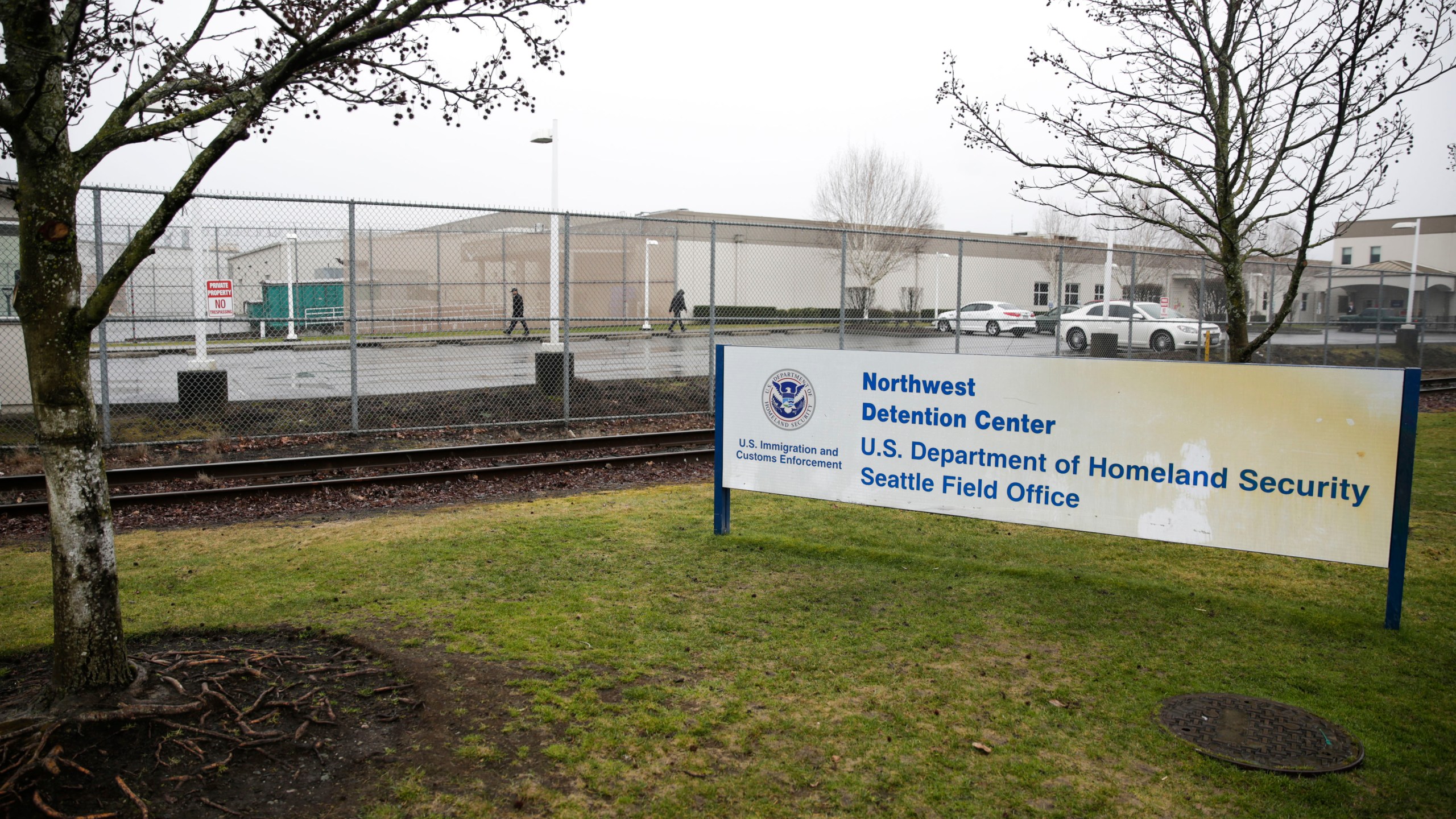 The U.S. Department of Homeland Security Northwest Detention Center is pictured in Tacoma, Washington on Feb. 26, 2017. (Credit: JASON REDMOND/AFP/Getty Images)