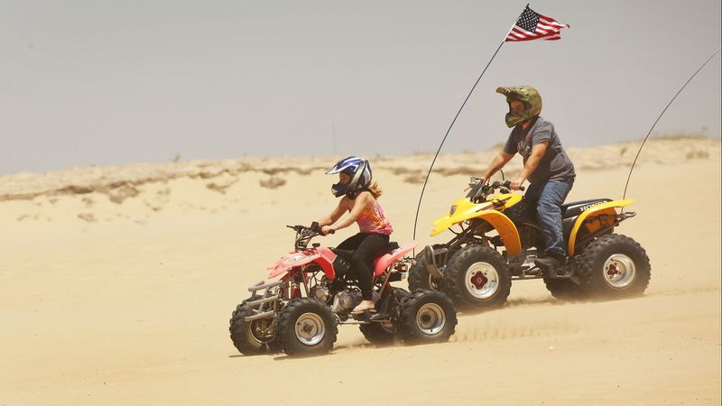 Off-roaders are seen at Oceano Dunes in an undated photo. (Al Seib / Los Angeles Times)