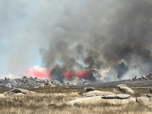 A fire in Riverside County is seen on July 13, 2019. (Credit: CAL FIRE/Riverside County Fire/ Twitter)