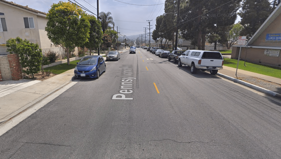 The 24000 block of Pennsylvania Avenue is shown in a Street View image from Google Maps.