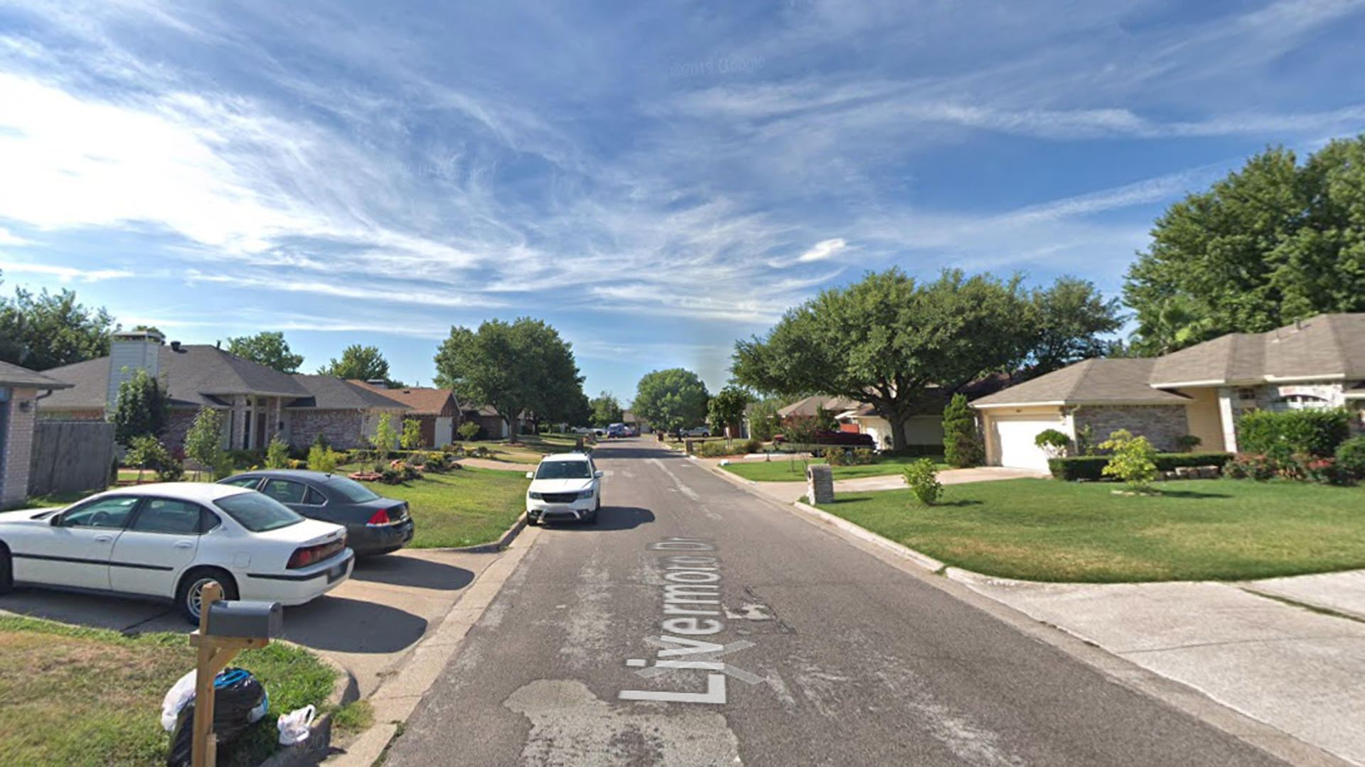 This Google Maps shows the 5200 block of Livermore Drive in Arlington, Texas, where police were investigating a suspected murder-suicide.