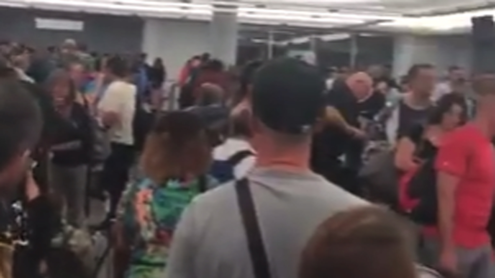 Passengers were stuck in long lines at Washington Dulles International Airport in Virginia on Aug. 16, 2019. (Credit: Women in Tech)