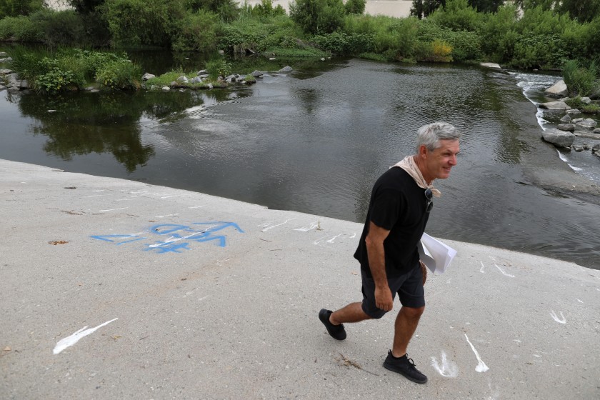 Steven Appleton, seen in this undated photo, bought a parcel of private land that straddles the river in the Frogtown neighborhood.(Credit: Gary Coronado/Los Angeles Times)