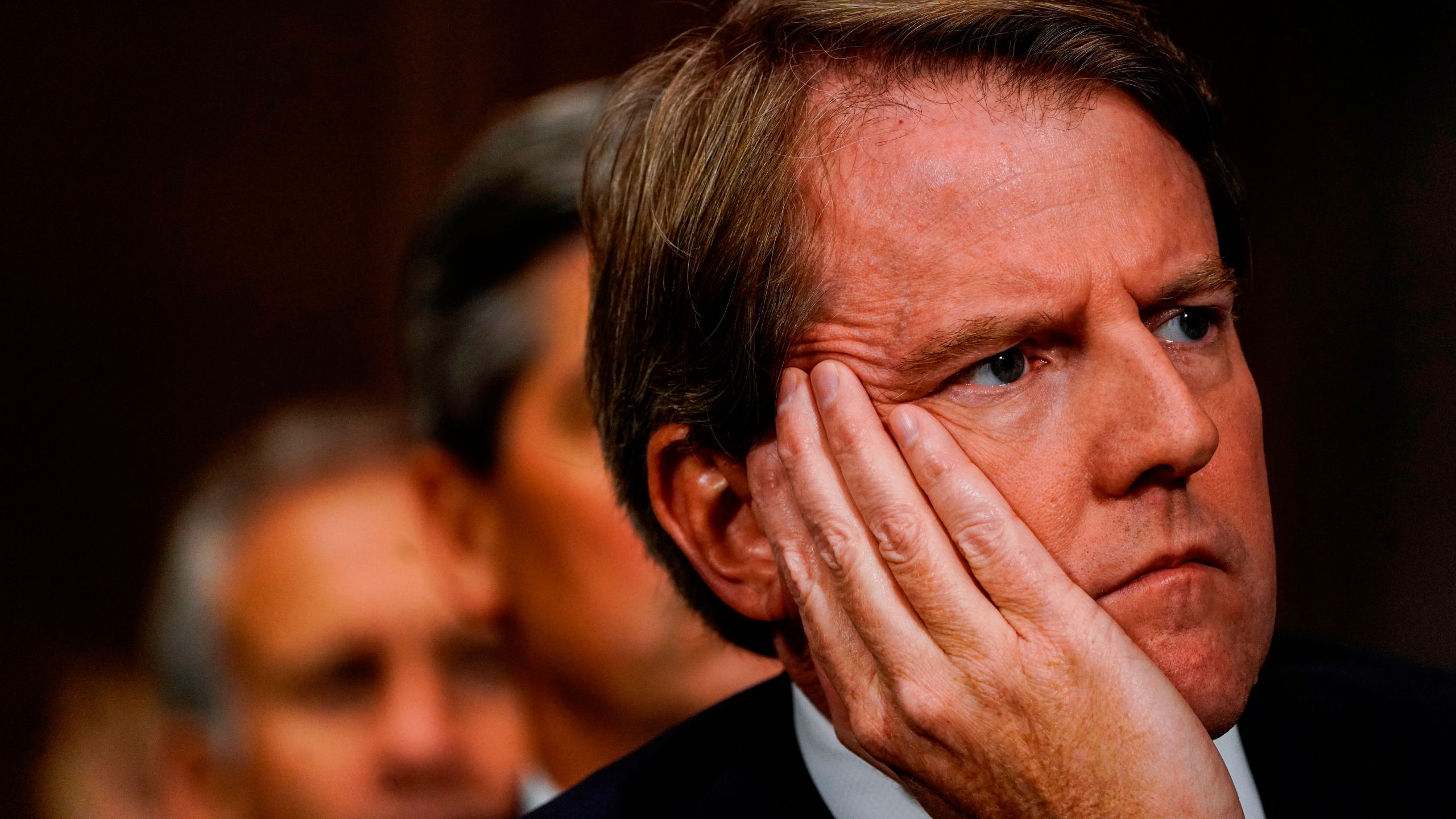 White House counsel Donald McGahn looks on as Supreme court nominee Brett Kavanaugh testifies before the Senate Judiciary Committee on Sept. 27, 2018. (Credit: MELINA MARA/AFP/Getty Images)