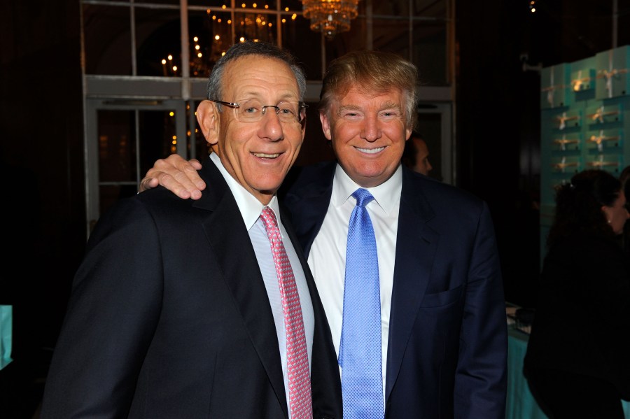 Stephen Ross and and Donald Trump attend the 25th Great Sports Legends Dinner at the Waldorf Astoria on Sept. 27, 2010 in New York City. (Credit: Andrew H. Walker/Getty Images for The Buoniconti Fund to Cure Paralysis)