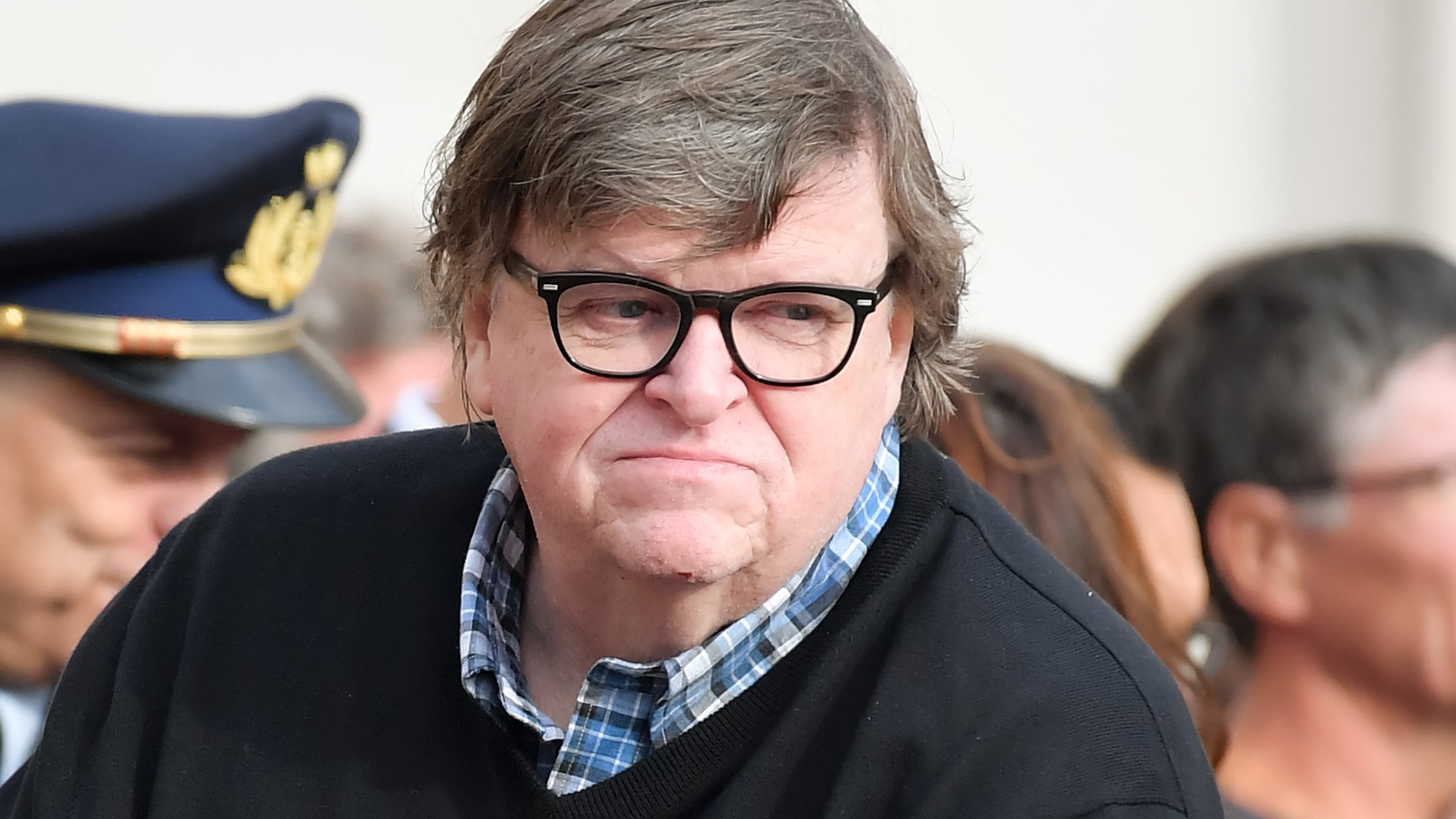 Documentary filmmaker Michael Moore attends the Pope's weekly general audience on October 17, 2018 at St. Peter's square in the Vatican. (Credit: TIZIANA FABI/AFP/Getty Images)