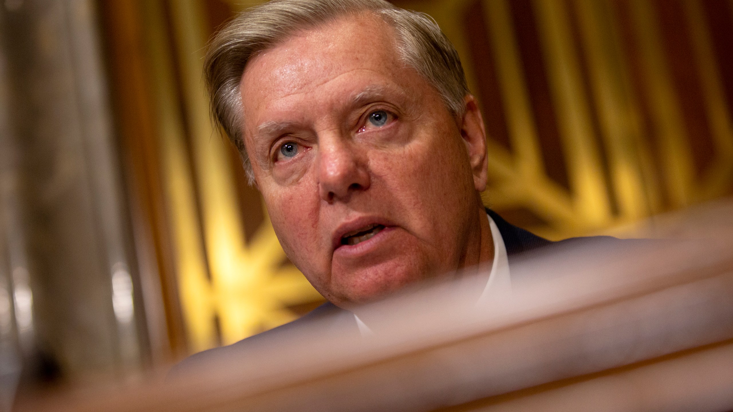 U.S. Sen. Lindsey Graham (R-SC) questions Kelly Craft, President Trump's nominee to be Representative to the United Nations, during her nomination hearing before the Senate Foreign Relations Committee on June 19, 2019, in Washington, D.C. (Credit: Stefani Reynolds/Getty Images)