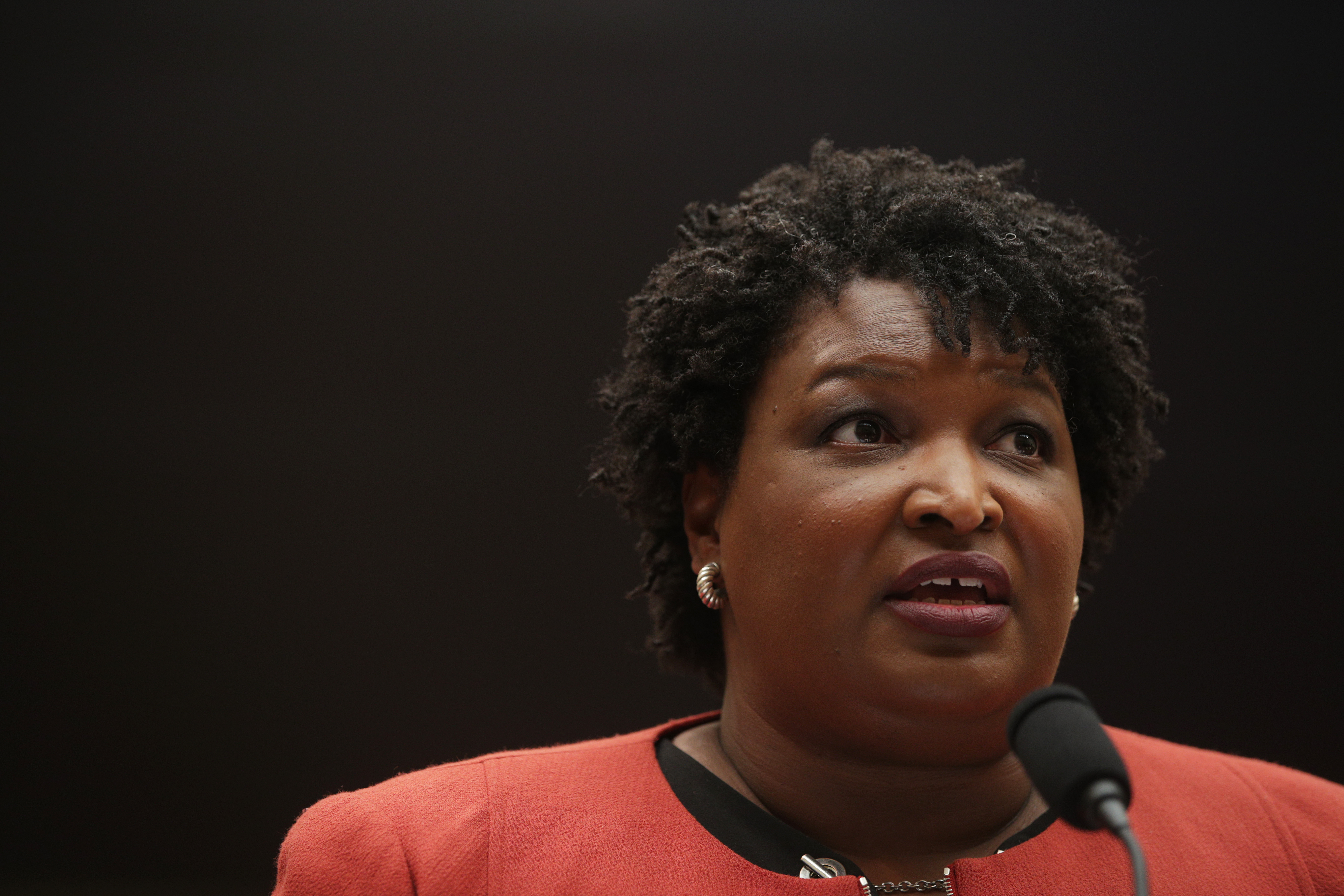 Former Democratic leader in the Georgia House of Representatives and founder and chair of Fair Fight Action Stacey Abrams testifies during a hearing before the Constitution, Civil Rights and Civil Liberties Subcommittee of House Judiciary Committee June 25, 2019, on Capitol Hill in Washington, D.C. (Credit: Alex Wong/Getty Images)