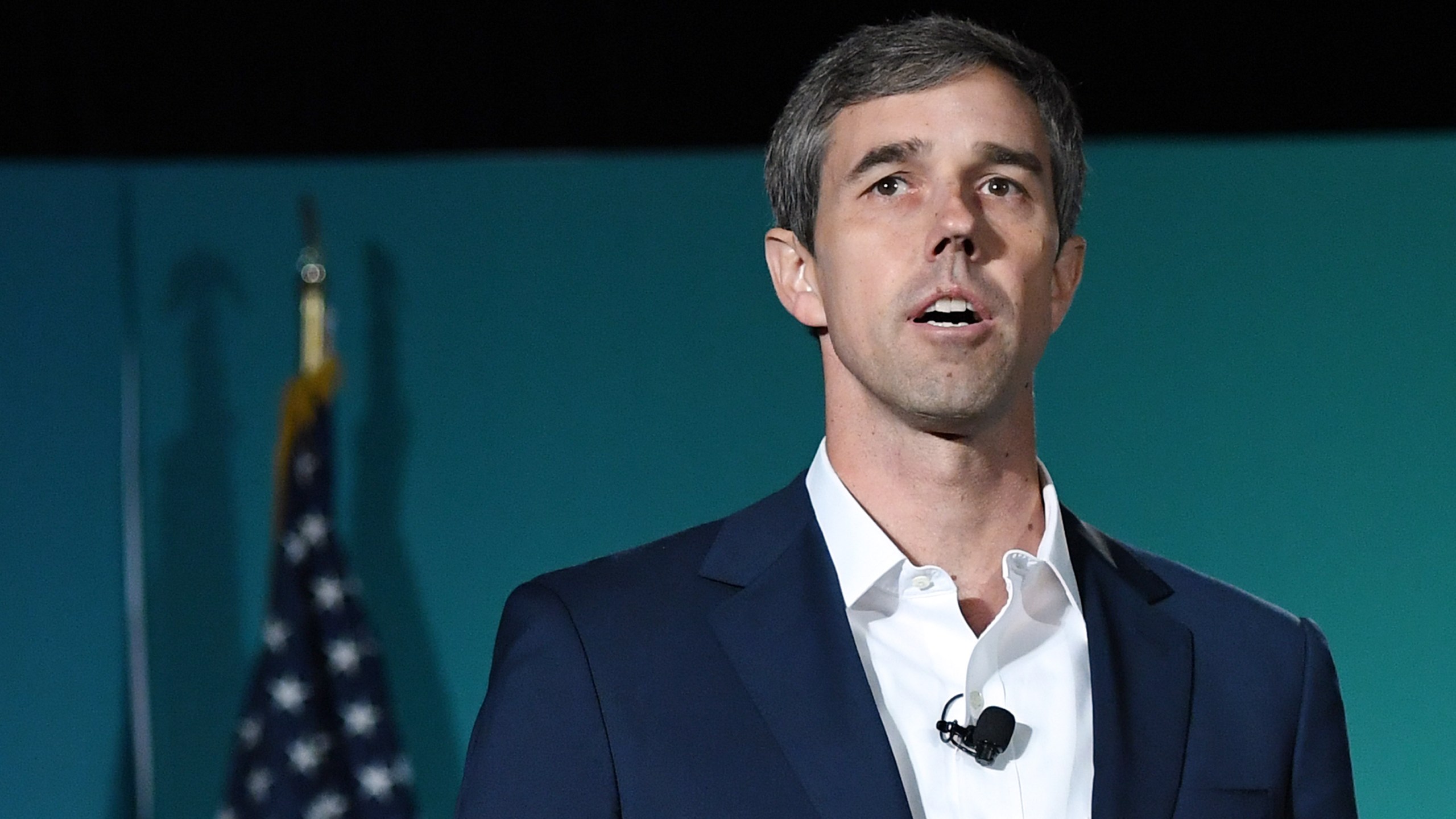 Democratic presidential candidate Beto O’Rourke speaks during the 2020 Public Service Forum hosted by the American Federation of State, County and Municipal Employees (AFSCME) at UNLV on Aug. 3, 2019, in Las Vegas, Nevada. (Credit: Ethan Miller/Getty Images)