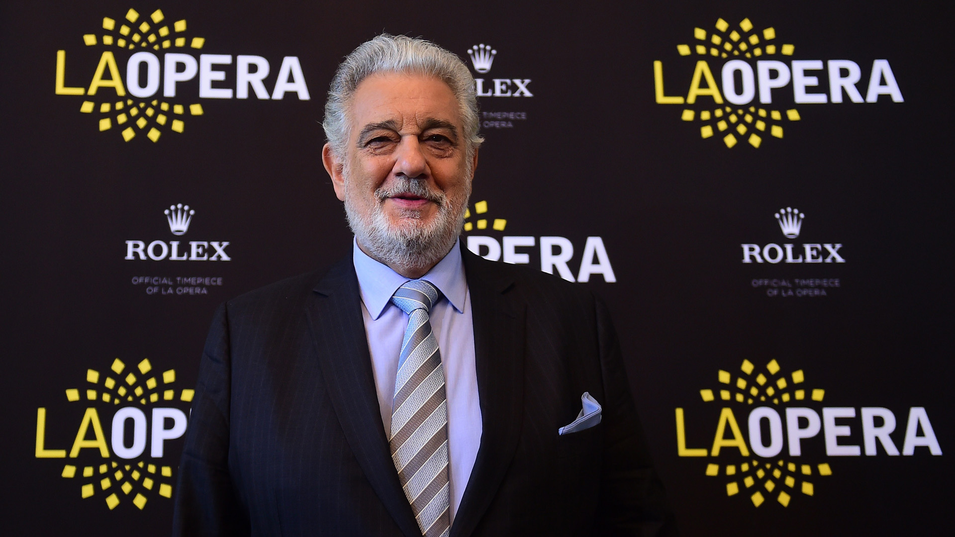 Opera star Placido Domingo poses during a Q & A session with the media on May 15, 2014 in Los Angeles, California, ahead of this weekend's conclusion of the LA Opera's 2014/15 season. (Credit: FREDERIC J. BROWN/AFP/Getty Images)