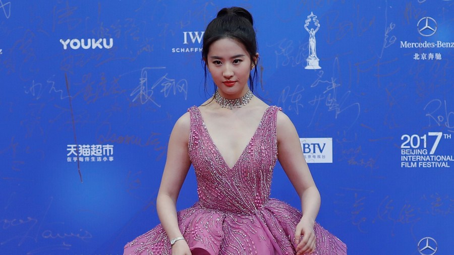 Actress Liu Yifei arrives at the red carpet of the 7th Beijing International Film Festival on April 16, 2017 in Beijing, China. (Credit: Lintao Zhang/Getty Images)